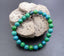 Bracelet Lithothérapie en Chrysocolle du Pérou - Pierre tranquille - Boules 8 mm