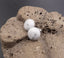 Boucles d'oreilles Clous en Howlite Blanche