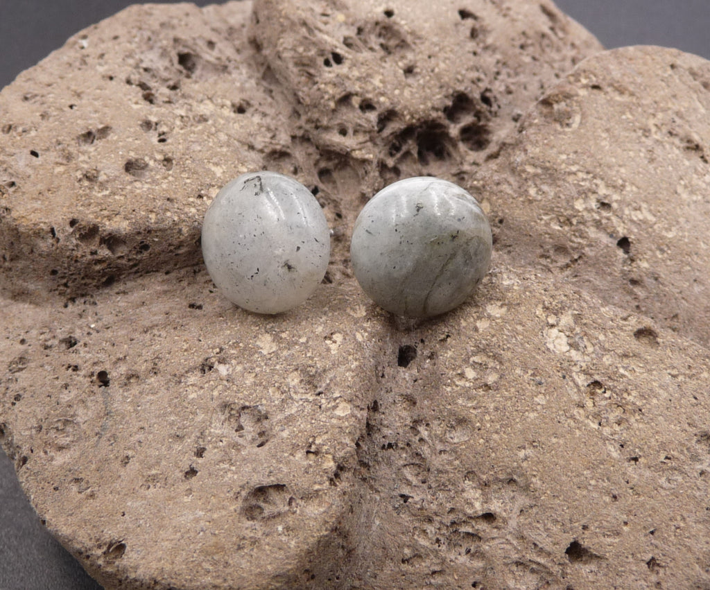 Boucles d'oreilles - Clous en Labradorite du Canada