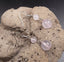 Boucles d'oreilles pendantes 2 boules en Quartz Rose
