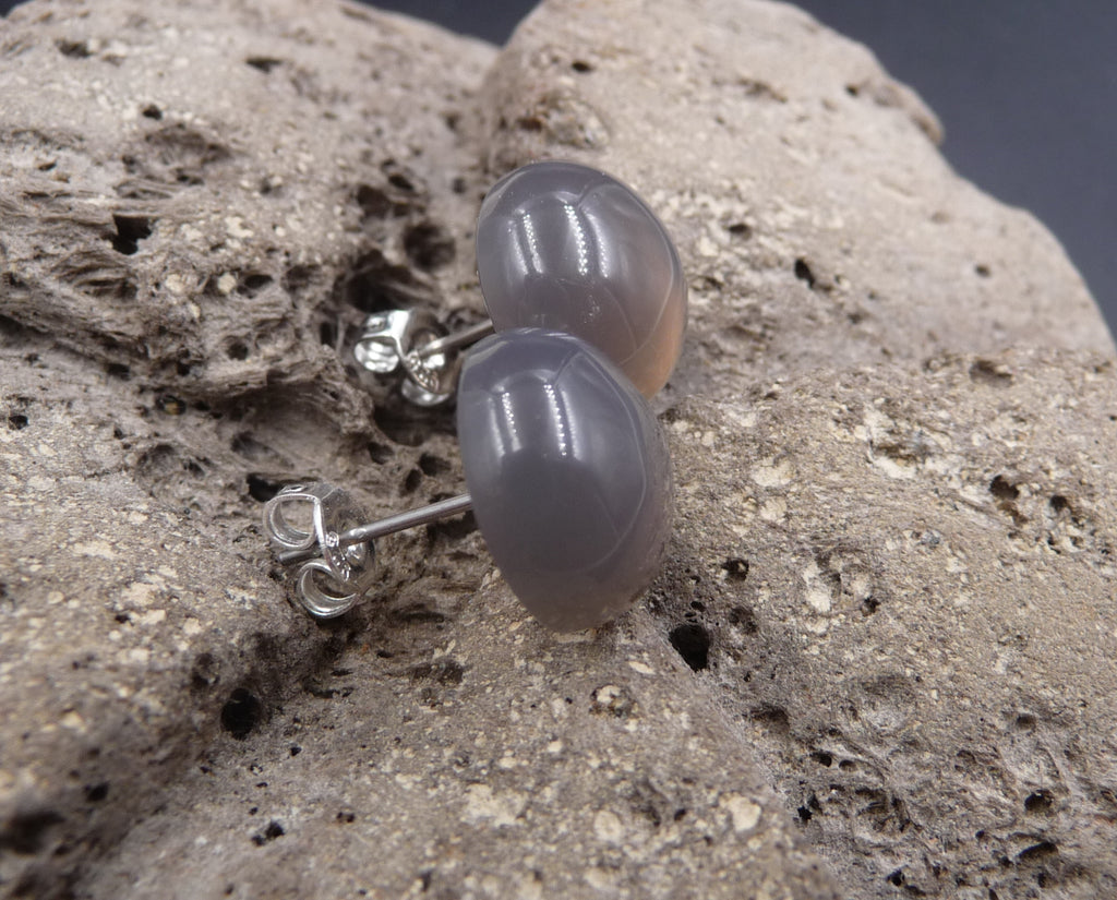 Boucles d'oreilles - Clous en Quartz Fumé du Brésil