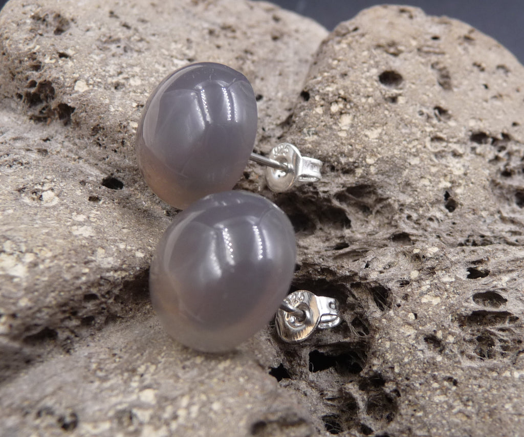 Boucles d'oreilles - Clous en Quartz Fumé du Brésil