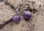 Boucles d'oreilles Clous en Améthyste fermoirs en argent 925