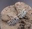 Boucles d'oreilles Fleur de Lotus Om Yoga Méditation crochets en argent 925