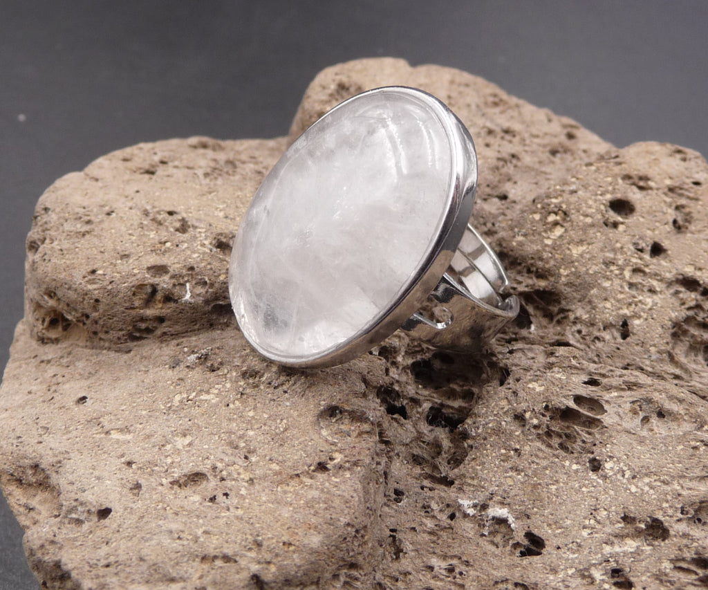 Bague "Emotions" en Cristal de Roche du Brésil