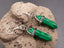 Boucles d'oreilles pendantes Pointes en Malachite - Crochets en argent 925