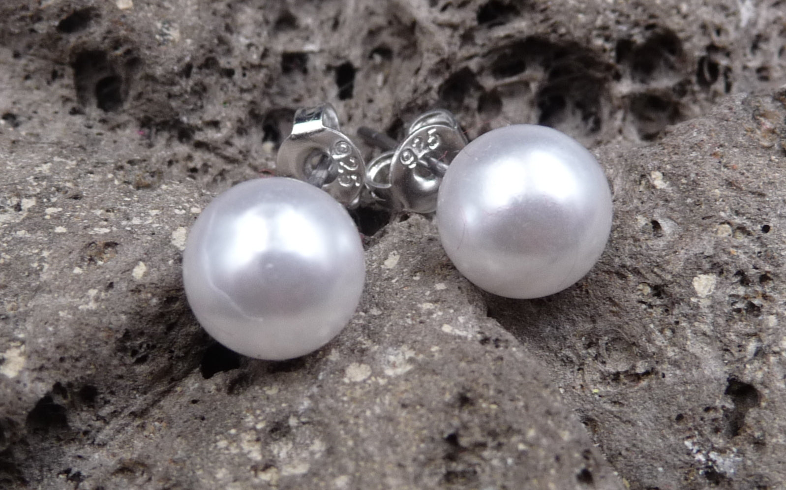Boucles D'oreilles Argent 925 Plaqué Or Avec Perle D'eau Douce Filigrane - Neuf Filgold