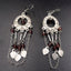 Boucles d'oreilles ethniques orientales avec pampilles et crochets en argent 925