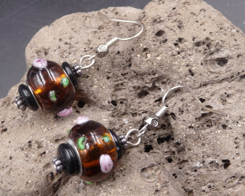 Boucles d'oreilles en perles de verre de Murano