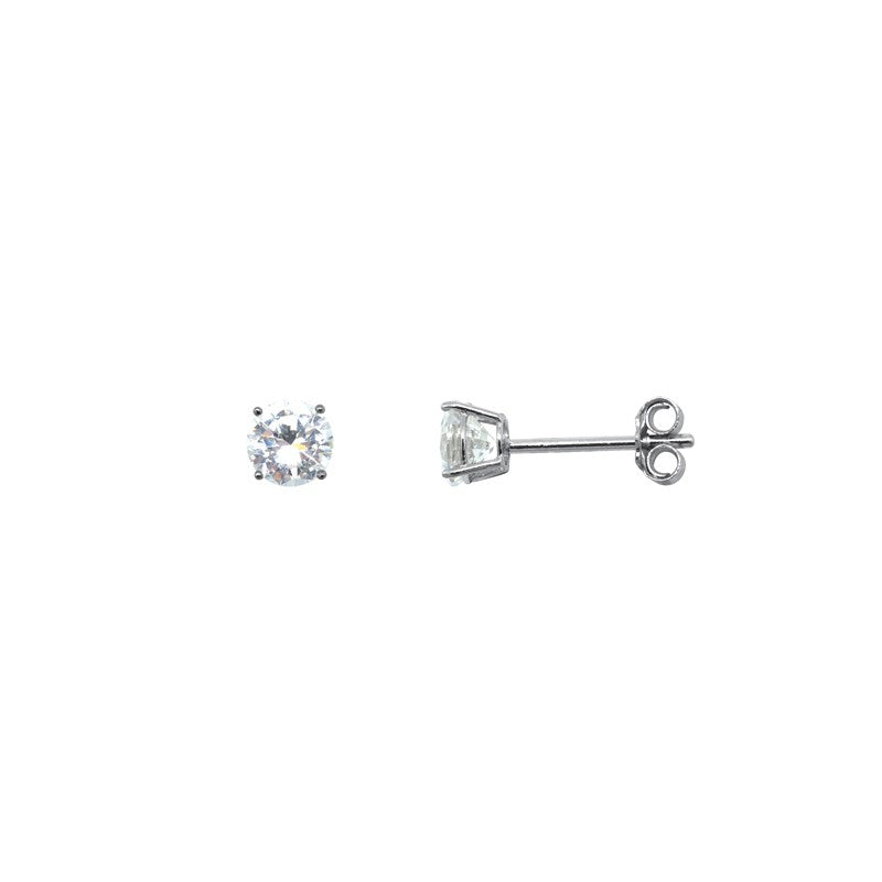 Boucles d'oreilles clous en argent 925 et Zirconium