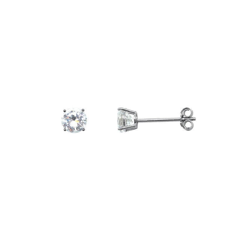 Boucles d'oreilles clous en argent 925 et Zirconium