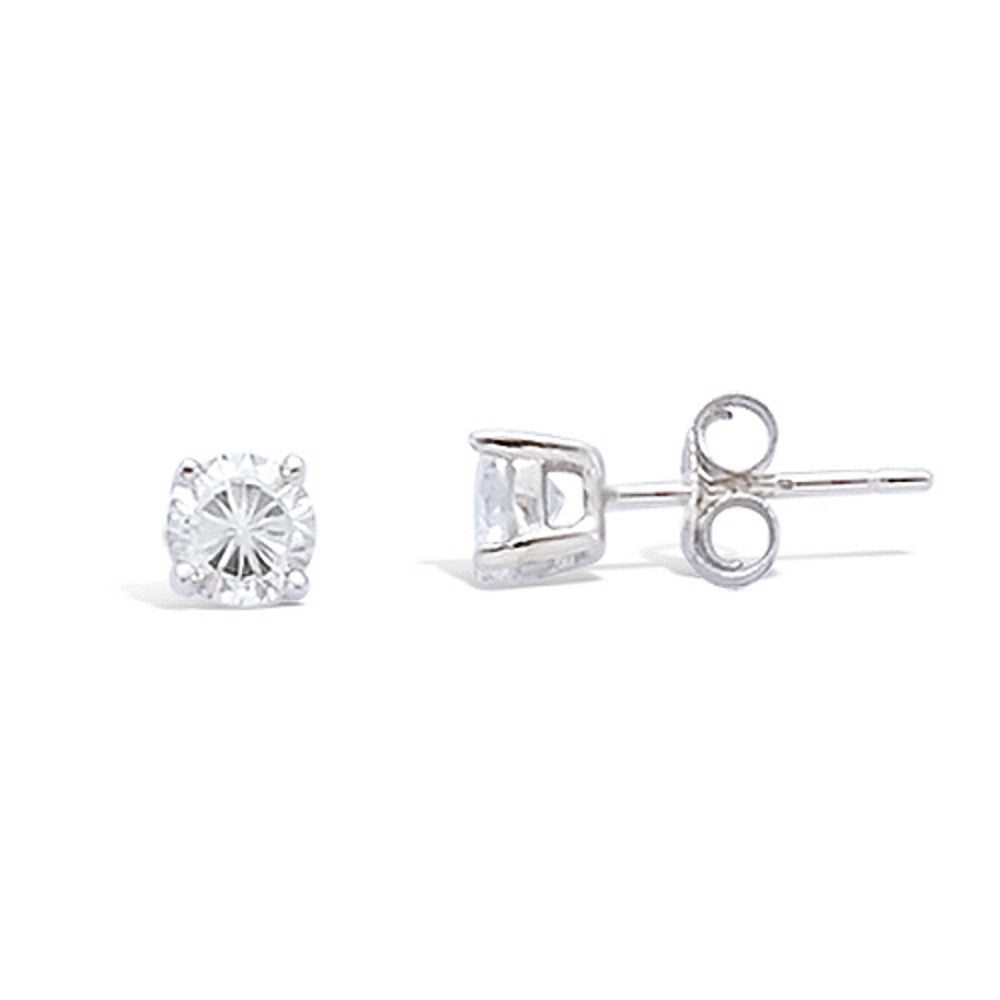 Boucles d'oreilles clous en argent 925 et Zirconium