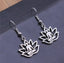 Boucles d'oreilles Fleur de Lotus Yoga Méditation crochets en argent 925
