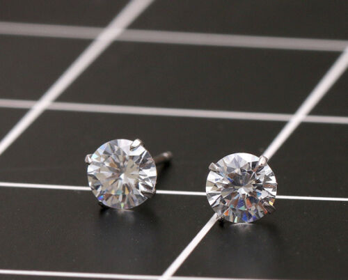 Boucles d'oreilles clous en argent 925 et Zirconium