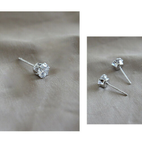 Boucles d'oreilles clous en argent 925 et Zirconium