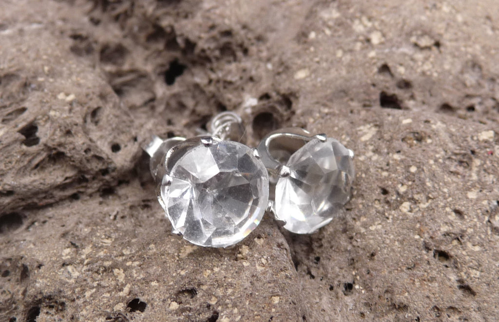 Boucles d'oreilles clous en argent 925 et Zirconium