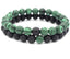 Bracelets de distance / d'amoureux / couples / amis - Agate noire et Malachite