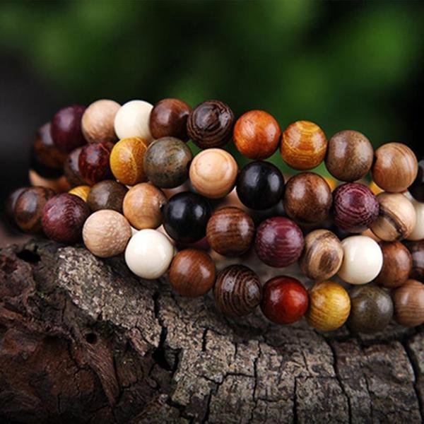 Bracelet Mala Bouddhiste en Bois de Santal 108 perles de 6 mm