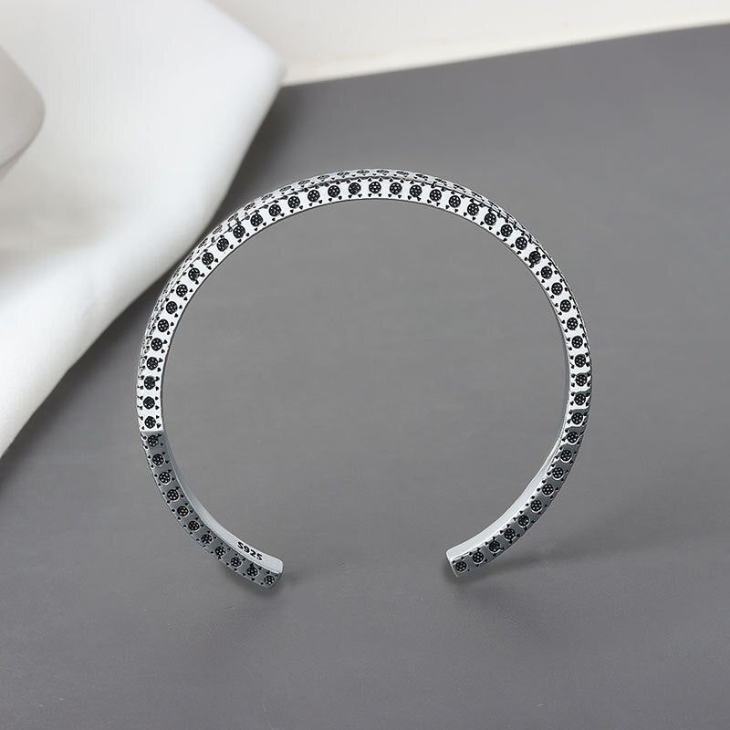 Bracelet jonc en argent 925 sterling Tara