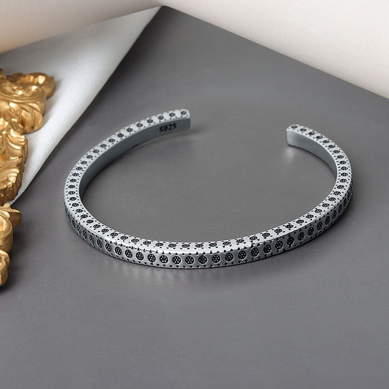 Bracelet jonc en argent 925 sterling Tara