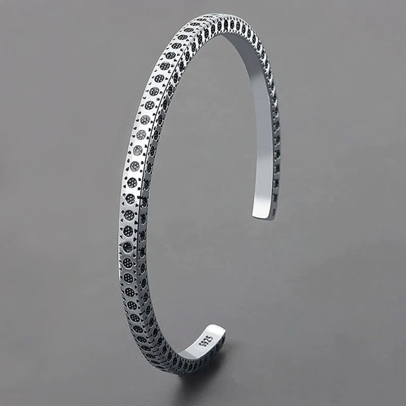 Bracelet jonc en argent 925 sterling Tara