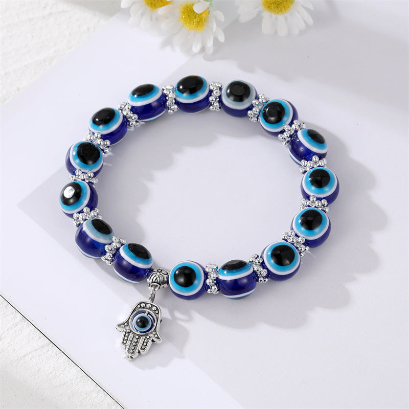 Bracelet main de Fatma porte bonheur et oeil turc