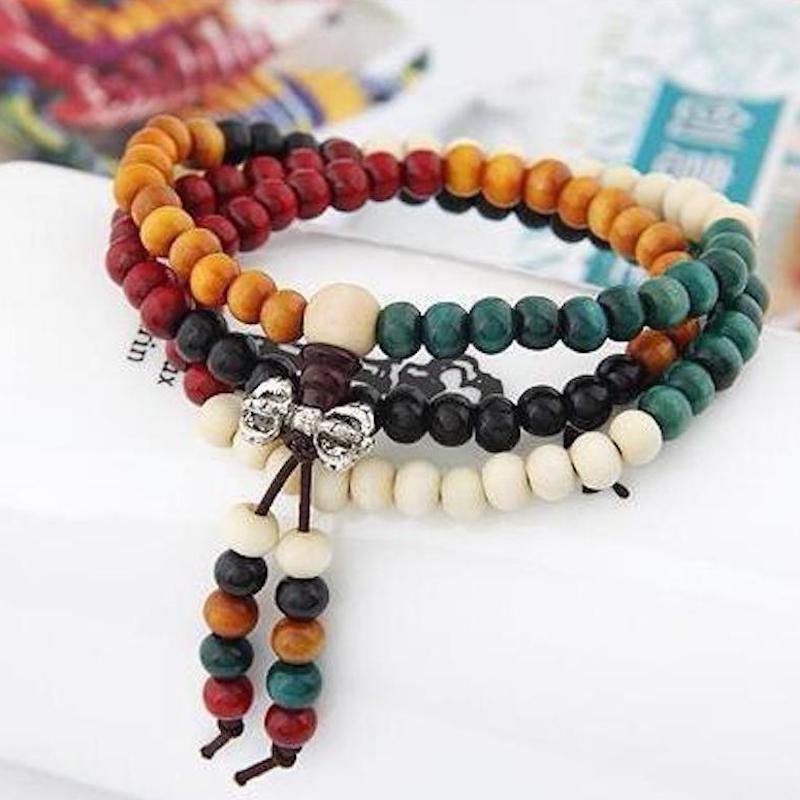 Bracelet Mala de prière Tibétain en Bois de Santal 108 perles