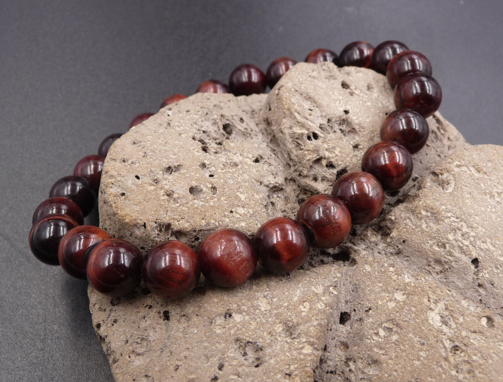 Bracelet Lithothérapie en Oeil de Taureau - Protection, force, courage.
