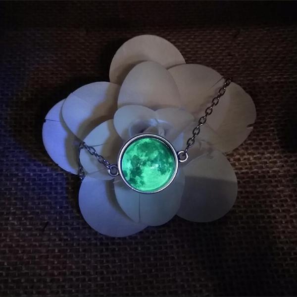 Bracelet Luna  "pleine lune" phosphorescent - Brille dans le noir