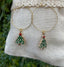 Boucles d'oreilles créoles sapin de Noël
