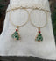 Boucles d'oreilles créoles sapin de Noël