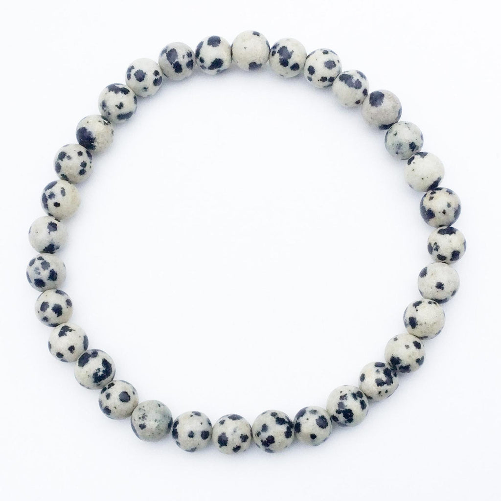 Bracelet en Jaspe Dalmatien 8 mm- Calme et paix intérieure