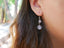 Boucles d'oreilles pendantes 2 boules en Quartz Rose