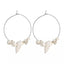 Boucles d'oreilles forme créole en coquillages et Howlite Blanche