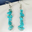 Boucles d'oreilles pendantes en Howlite Turquoise, perles forme chips