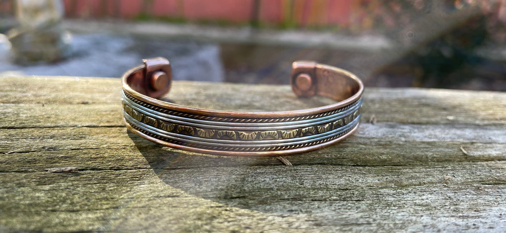 Bracelet magnétique en cuivre avec aimants Anti-Douleurs modèle 8