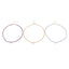 Ensemble de 3 colliers en perles. Violet et or