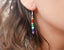 Boucles d'oreilles pendantes 7 chakras