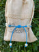 Chaîne de cheville bleue avec coquillages cauris