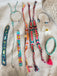 Bracelet porte-bonheur brésilien en cuir et coton Peace and Love