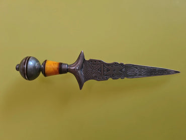 Ouvre lettre coupe papier berbère en argent gravé