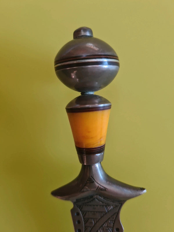 Ouvre lettre coupe papier berbère en argent gravé