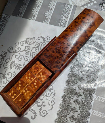 Jeu de dominos en bois de thuya - Artisanat du Maroc