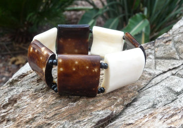 Bracelet ethnique en corne artisanat du Népal