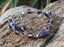 Bracelet en argent Tibétain et perles de verre violettes