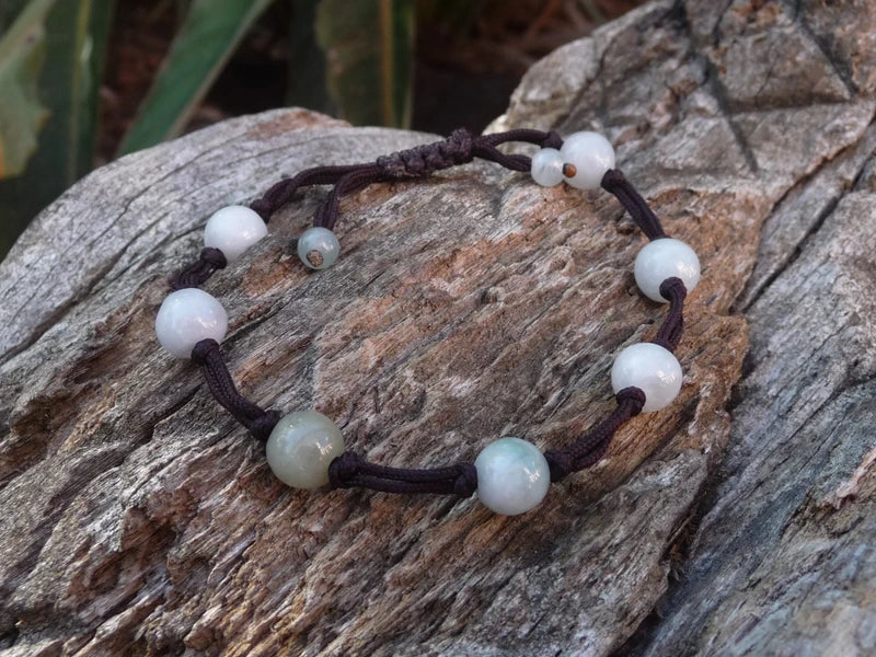 Bracelet réglable en Aventurine et Pierre de Lune