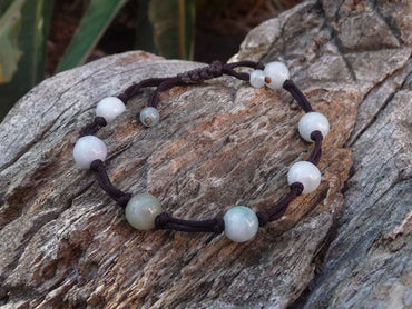 Bracelet réglable en Aventurine et Pierre de Lune