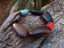 Bracelet ethnique en bois de teck et pierres véritables du Laos