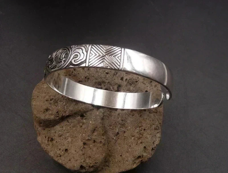 Bracelet en argent 999, fleur de lotus, spiritualité, Bouddha, méditation