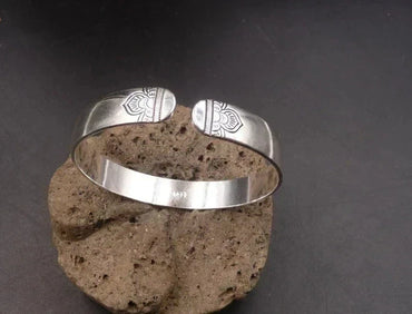 Bracelet en argent 999, fleur de lotus, spiritualité, Bouddha, méditation